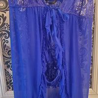 Blue Avidlove Front Closure Lace Babydoll in XL