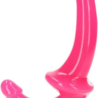 Shots RealRock 6" Strapless Strap On Glow in the Dark - Neon Pink