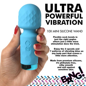 Bang! 10X Mini Silicone Wand - Blue