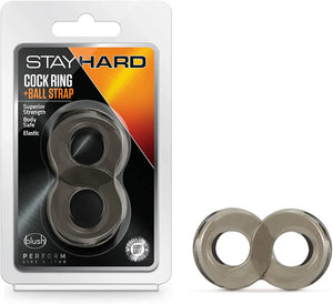 Stay Hard - Cock Ring and Ball Strap - Black