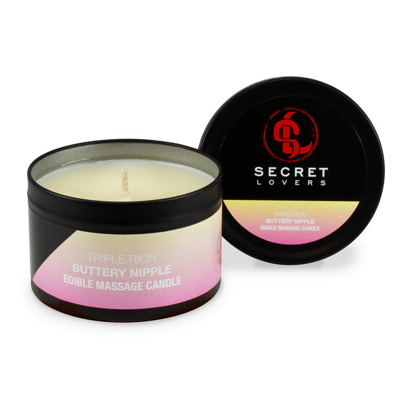 Secret Lovers Triple Rich Edible Massage Oil Candle in Assorted flavours