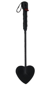 Leather Mini Spade Paddle in Black