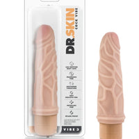 Dr. Skin Vibe 3 - 7.25 Inch Vibrating Cock in Beige