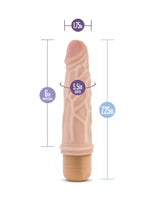 Dr. Skin Vibe 3 - 7.25 Inch Vibrating Cock in Beige
