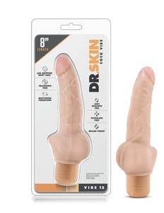 Dr. Skin Vibe 12 - 8 Inch Vibrating Cock - Beige