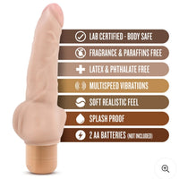 Dr. Skin Vibe 12 - 8 Inch Vibrating Cock - Beige