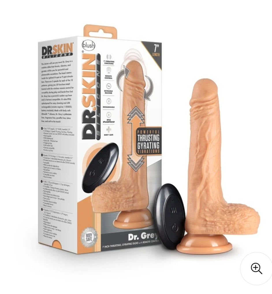 Dr. Skin - Dr. Grey - 7 Inch Thrusting Dildo