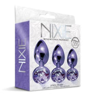 NIXIE Metal Butt Plug Trainer Set in Purple Metallic
