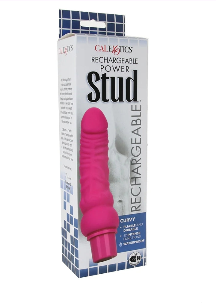 Power Stud Rechargeable Curvy Vibe in Pink