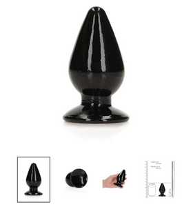 RealRock Crystal Clear Butt Plug in Black