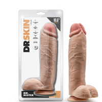 Dr. Skin - Mr. Mister - 10.5 Inch Dildo with Balls - Beige