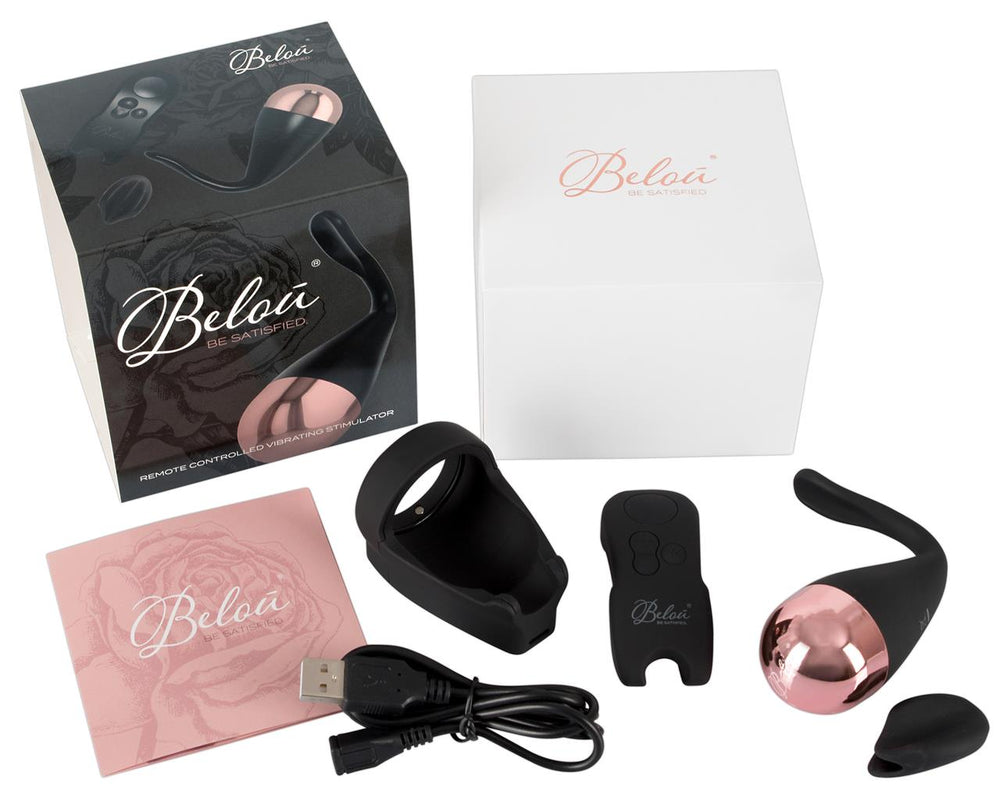 Belou Remote Controlled Vibrating Stimulator Black