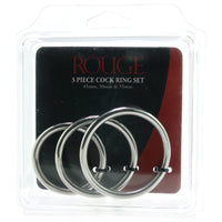 Stainless Steel 3 Piece Cock Ring Set