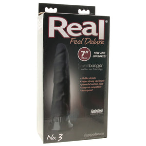 Real Feel Deluxe 7 Inch Vibrating Wall Banger Dildo in Black
