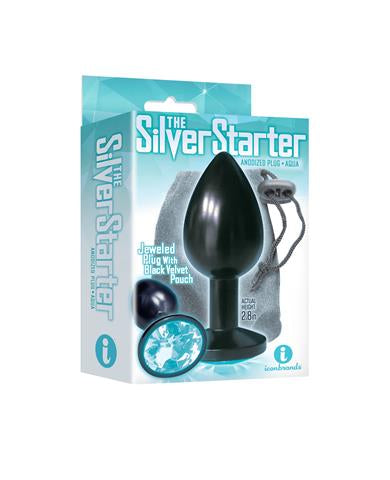 The Silver Starter black & aqua Anal Jewel