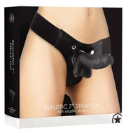 Realistic - 7" - Strap-On - Black