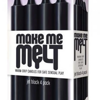 Make me Melt Sensual Warm-Drip Candles 4 pack black