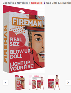 Fireman - Inflatable Party Doll