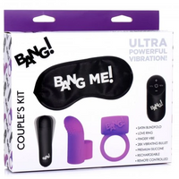 Bang! Couple's Kit with RC Bullet, Blindfold, Cock Ring & Finger Vibe