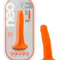 Neo - 6 Inch Dual Density Cock - Neon Orange