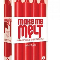 Make me Melt Sensual Warm-Drip Candles 4 pack Red