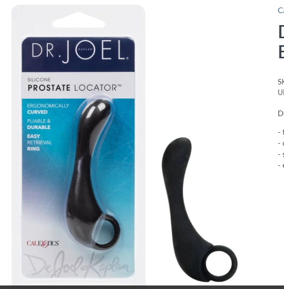 Dr Joel Silicone Prostate Locator Black