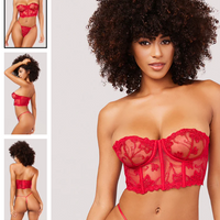 RED Yandy Trust Me Bandeau Bra Set ASSORTED SIZES