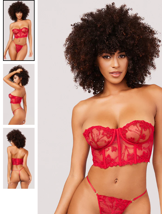 RED Yandy Trust Me Bandeau Bra Set ASSORTED SIZES