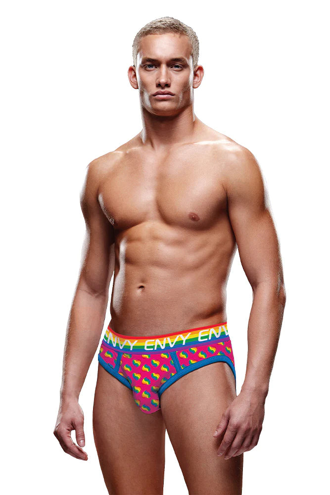 Rainbow Hearts Bubble Butt Jock X-Gen