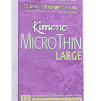 MicroThin Large Condoms in 12 Pack Kimono