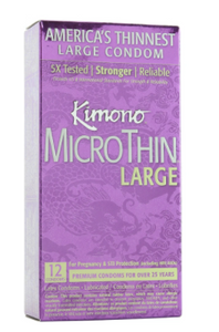 MicroThin Large Condoms in 12 Pack Kimono