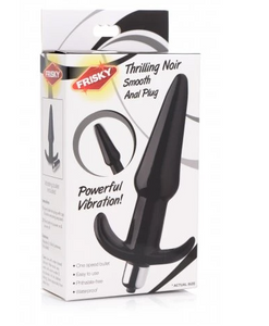 Smooth Vibrating Anal Plug - Black