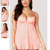 PINK Ready Pink Babydoll Set ASSORTED SIZES