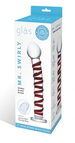 Mr Swirly 8 inch glass dildo