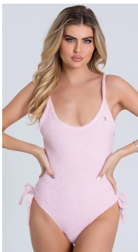 Pink Playboy Riley Soft Tie Side Bodysuit size L/XL