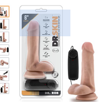 Blush Dr. Skin 6.5 Inch Realistic Vibrating Dildo, Suction Cup 6 inch
