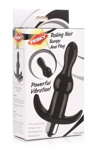 Bumpy Vibrating Anal Plug - Black