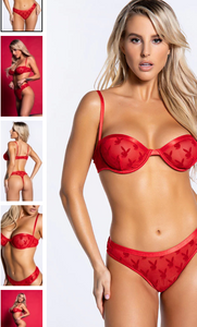 RED Playboy Some Bunny Special Bra Set SIZE XL