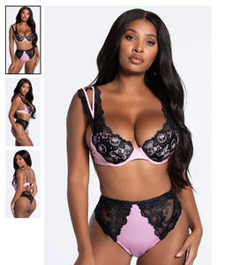 PINK Tone Down High Waisted Bra Set