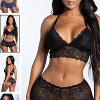 BLACK Lace Be Friends Bralette Set SIZE OS