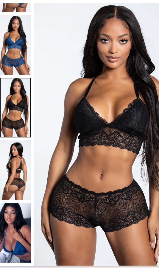 BLACK Lace Be Friends Bralette Set SIZE OS