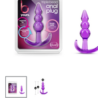 B Yours - Triple Bead Anal Plug - Purple