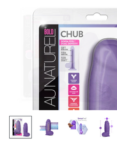 Au Naturel - Bold - Chub - 10" Dildo - purple