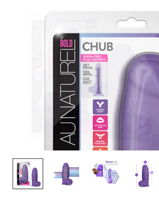 Au Naturel - Bold - Chub - 10" Dildo - (PINK NOT PURPLE)