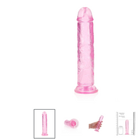 Straight Realistic Dildo with Suction Cup - 7 '' / 18 cm Pink