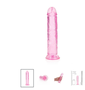 Straight Realistic Dildo with Suction Cup - 7 '' / 18 cm Pink