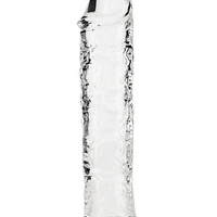 Straight Realistic Dildo with Suction Cup - 7 '' / 18 cm Transparent