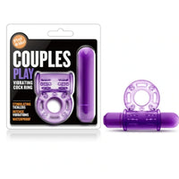 Couples Play Vibrating Cock Ring in Purple