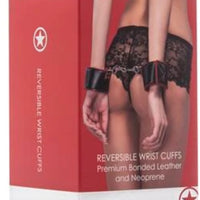 Reversible Lether Wrist Cuffs in Red