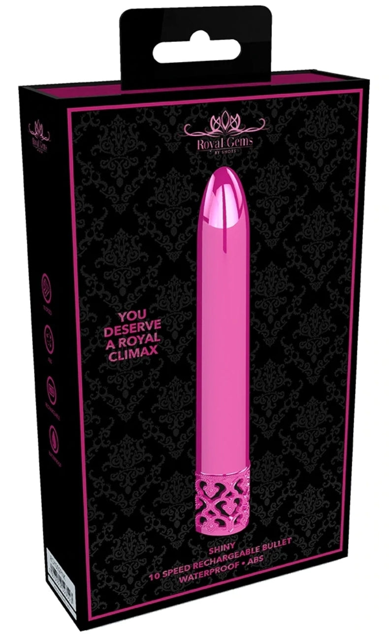 Royal Gems - Shiny Rechargeable ABS Bullet - Pink